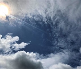 晴天白云天空图片